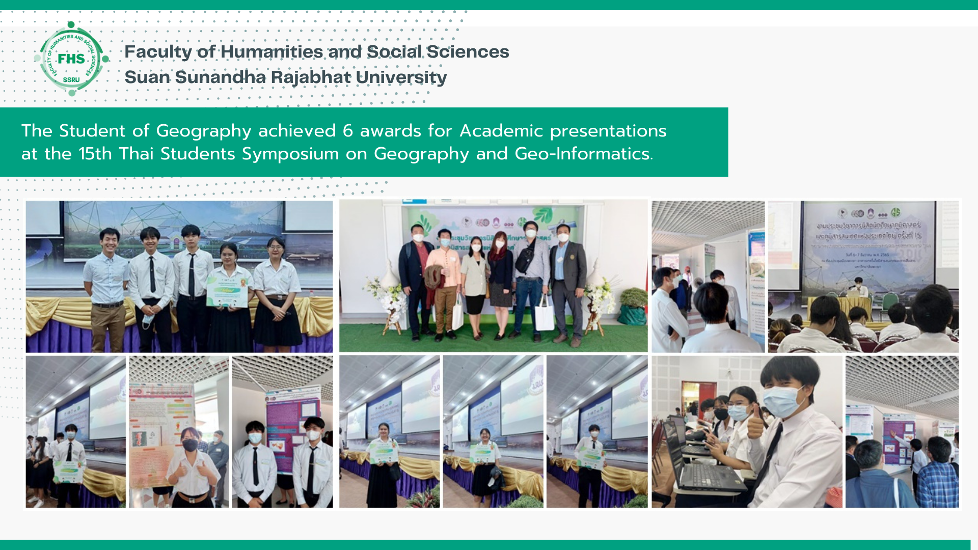 The Student of Geography achieved 6 awards for Academic presentations