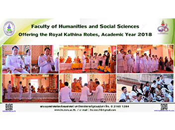 Faculty of Humanities and Social
Sciences Offering the Royal Kathina
Robes, Academic Year 2018