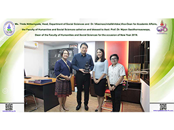 Ms. Thida Nititornyada, Head, Department
of Social Sciences and Dr.
VilasineeJintalikhitdee,Vice-Dean for
Academic Affairs, the Faculty of
Humanities and Social Sciences called on
and blessed to Asst. Prof. Dr. Nipon
Sasithornsaowapa, Dean of the Faculty