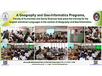 A Geography and Geo-Informatics
Programs, Faculty of Humanities and
Social Sciences took place the training
for the English and Asian Languages in
the context of Geography and
Geo-Informatics.
