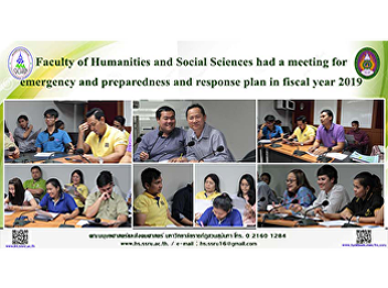 Faculty of Humanities and Social
Sciences had a meeting for emergency and
preparedness and response plan in fiscal
year 2019