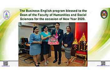 The Business English program blessed to
the Dean of the Faculty of Humanities
and Social Sciences for the occasion of
New Year 2020.