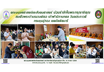 คณะมนุษยศาสตร์และสังคมศาสตร์
น้อมรำลึกในพระกรุณาธิคุณ
สมเด็จพระเจ้าบรมวงศ์เธอ เจ้าฟ้านิภานภดล
วิมลประภาวดี กรมขุนอู่ทองเขตขัตติยนารี
