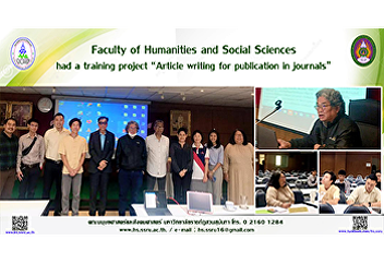 Faculty of Humanities and Social
Sciences had a training project “Article
writing for publication in journals”
