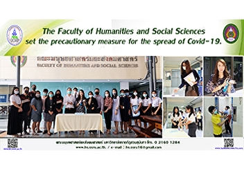 The Faculty of Humanities and Social
Sciences set the precautionary measure
for the spread of Covid-19.