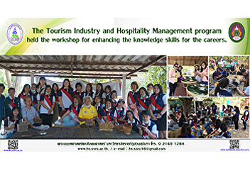 The Tourism Industry and Hospitality
Management program held the workshop for
enhancing the knowledge skills for the
careers.