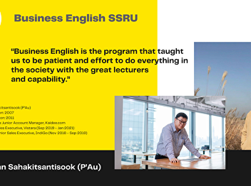 Alumni from Business English, the
Faculty of Humanities and Social
Sciences, Suan Sunandha Rajabhat
University