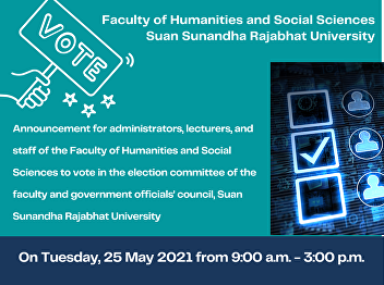 Announcement for administrators,
lecturers, and staff of the Faculty of
Humanities and Social Sciences to vote