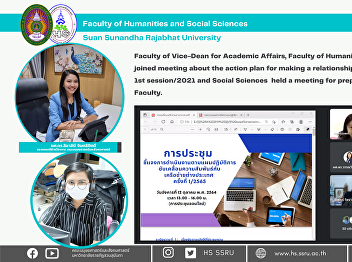 Vice-Dean for Academic Affairs, Faculty
of Humanities and Social Sciences joined
meeting about the action plan for making
a relationship with the foreign network,
1st session/2021