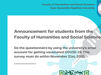 Announcement for students from the
Faculty of Humanities and Social
Sciences