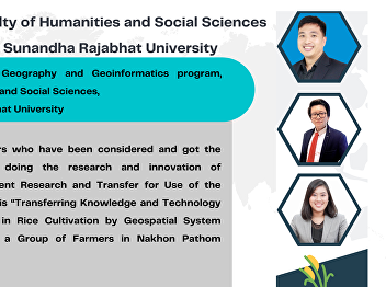 Researchers of the Geography and
Geoinformatics program, Faculty of
Humanities and Social Sciences, Suan
Sunandha Rajabhat University