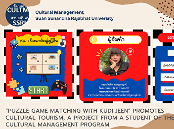 “Puzzle game matching with Kudi Jeen”
promotes cultural tourism, a project
from a student of the Cultural
Management Program
