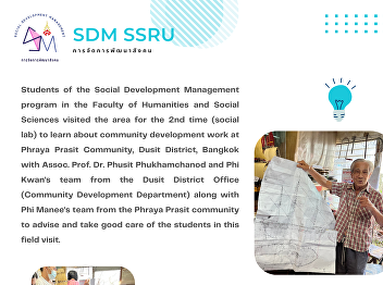 Students of the Social Development
Management program in the Faculty of
Humanities and Social Sciences