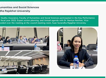 Associate Dean for Planning and Quality
Assurance, Faculty of Humanities and
Social Sciences participated in the Key
Performance Indicator live broadcast
meeting fiscal year 2023, Expert action
planning,
