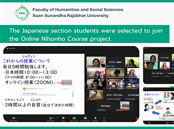The Japanese section students were
selected to join the Online Nihonho
Course project