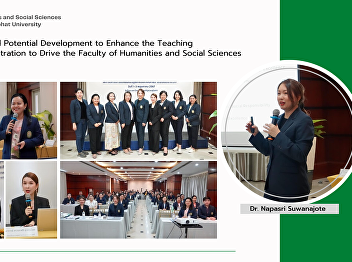 The workshop, “Personnel Potential
Development to Enhance the Teaching
Management and Administration to Drive
the Faculty of Humanities and Social
Sciences for the 2024 Fiscal Year”