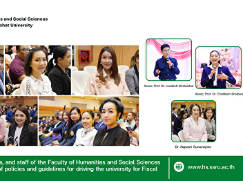 The executives, lecturers, and staff of
the Faculty of Humanities and Social
Sciences attend the 1st meeting of
policies and guidelines for driving the
university for Fiscal Year 2025