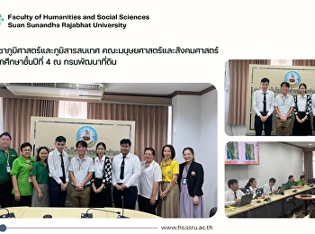 สาขาวิชาภูมิศาสตร์และภูมิสารสนเทศ
คณะมนุษยศาสตร์และสังคมศาสตร์
นิเทศนักศึกษาชั้นปีที่ 4 ณ
กรมพัฒนาที่ดิน