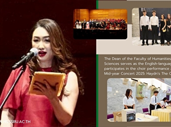 The Dean of the Faculty of Humanities
and Social Sciences serves as the
English-language MC and participates in
the choir performance at the “BCCO
Mid-year Concert 2025: Haydn’s The
Creation”