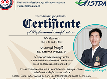 คณะมนุษยศาสตร์และสังคมศาสตร์
ขอแสดงความยินดีกับ
ผู้ช่วยศาสตราจารย์คธาวุฒิ ไวยสุศรี