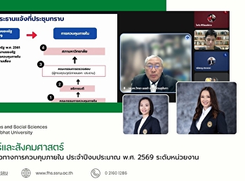 คณะมนุษยศาสตร์และสังคมศาสตร์
ร่วมการประชุมชี้แจงแนวทางการควบคุมภายใน
ประจำปีงบประมาณ พ.ศ. 2569 ระดับหน่วยงาน